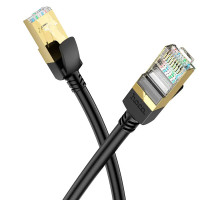 Мережевий кабель HOCO US02 Level pure copper gigabit ethernet cable(L=3M) Black (6931474761965)