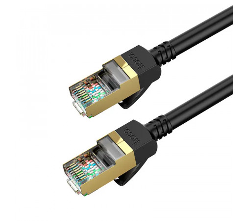 Мережевий кабель HOCO US02 Level pure copper gigabit ethernet cable(L=3M) Black (6931474761965)