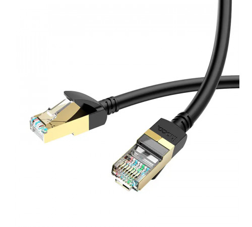 Мережевий кабель HOCO US02 Level pure copper gigabit ethernet cable(L=3M) Black (6931474761965)