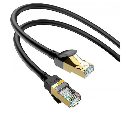 Мережевий кабель HOCO US02 Level pure copper gigabit ethernet cable(L=3M) Black (6931474761965)