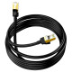 Мережевий кабель HOCO US02 Level pure copper gigabit ethernet cable(L=3M) Black (6931474761965)