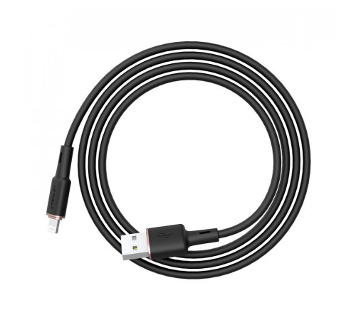 Кабель ACEFAST C2-02 USB to iP 2.4A, 1.2m, silicone, zinc connectors, Black (AFC2-02B)