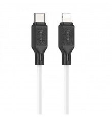Кабель HOCO X90 Cool silicone PD charging data cable for iP White (6931474788399)