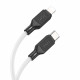 Кабель HOCO X90 Cool silicone PD charging data cable for iP White (6931474788399)