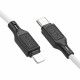 Кабель HOCO X90 Cool silicone PD charging data cable for iP White (6931474788399)