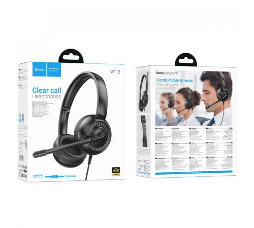 Навушники ігрові HOCO W112 Pure headphones Black (6942007645041)