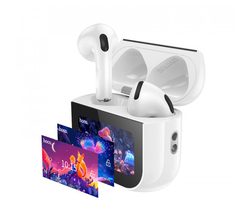 Бездротові навушники TWS HOCO EW82 Sparkle, touch screen, White (6942007646529)