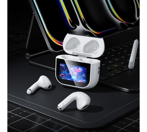 Бездротові навушники TWS HOCO EW82 Sparkle, touch screen, White (6942007646529)