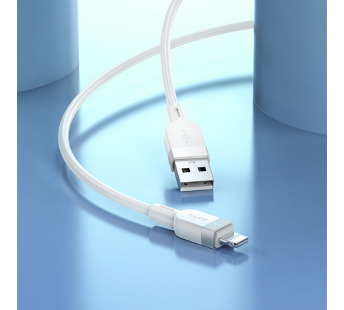 Кабель HOCO X109 Energy silicone charging data cable iP (L=1M) White (6942007636216)