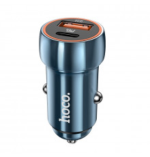 Автомобільний зарядний пристрій HOCO Z46A Blue whale PD20W+QC3.0 car charger Sapphire Blue (6931474770349)