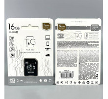 Карта пам'яті T&G 16Gb (UHS-1) 10 Class (з адаптером SD)