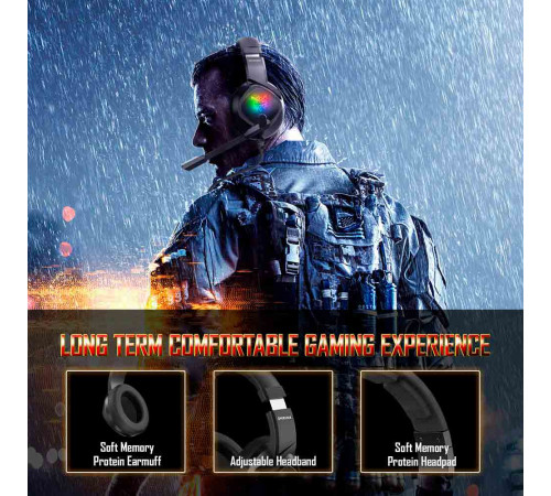 Навушники комп'ютерні Onikuma K19 RGB з мікрофоном