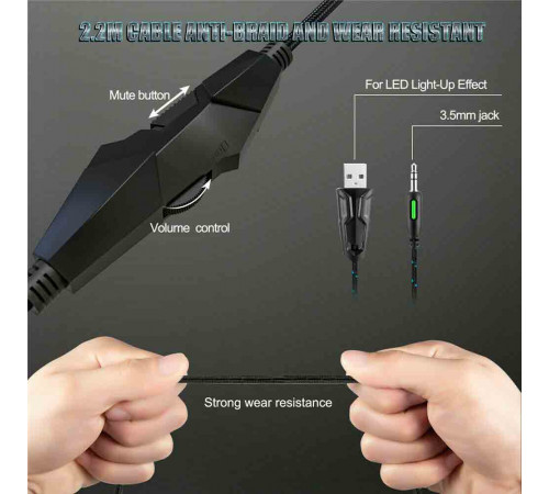 Навушники комп'ютерні Onikuma K19 RGB з мікрофоном