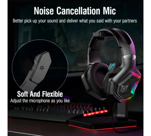 Навушники комп'ютерні Onikuma K10 Pro RGB з мікрофоном