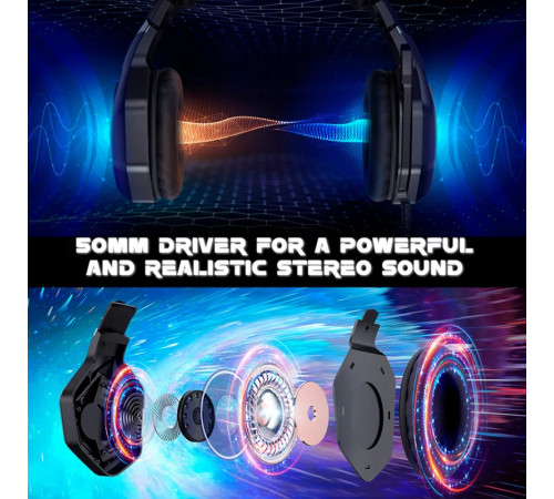 Навушники комп'ютерні Onikuma K10 Pro RGB з мікрофоном