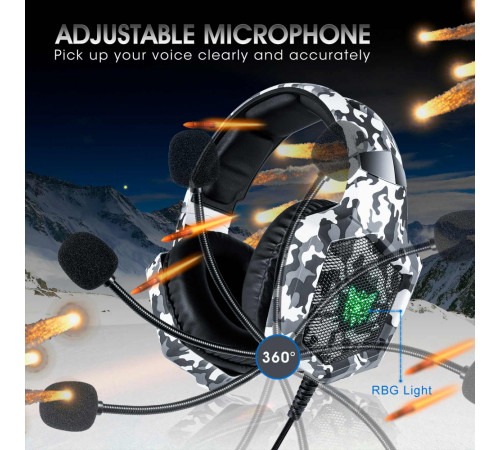 Навушники дротові Onikuma K8 з мікрофоном RGB