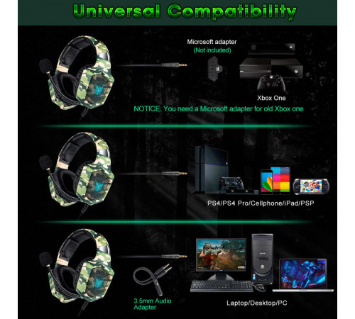 Навушники дротові Onikuma K8 з мікрофоном RGB