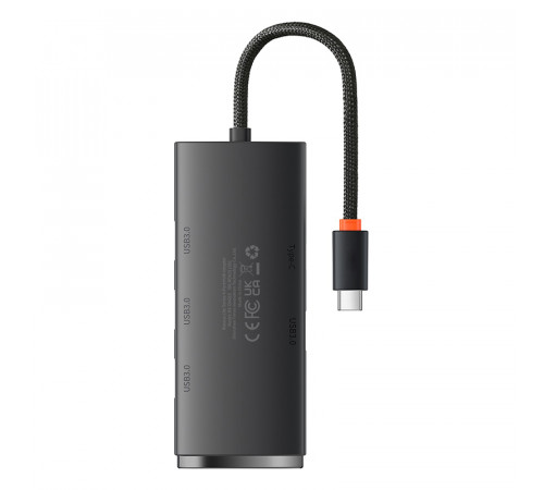 USB-хаб Baseus Lite Series 4-Port Type-C HUB Adapter (Type-C to USB 3.0*4) 25cm Black (WKQX030301)