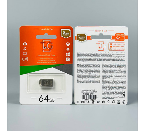 USB флеш T&G 64Gb Metal 105 USB2.0