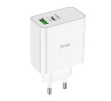 Мережевий зарядний пристрій HOCO C113A Awesome PD65W dual port(1A1C) charger White (6931474790910)