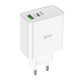 Мережевий зарядний пристрій HOCO C113A Awesome PD65W dual port(1A1C) charger White (6931474790910)