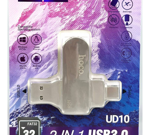 USB флеш Hoco UD10 32Gb Wise USB3.0+Type-C Швидкісна