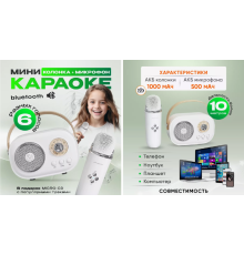 Караоке Дитяча караоке колонка з мікрофоном блютуз  237 (40)