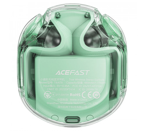 Бездротові навушники TWS ACEFAST T8 Crystal Mint Green (6974316282259)