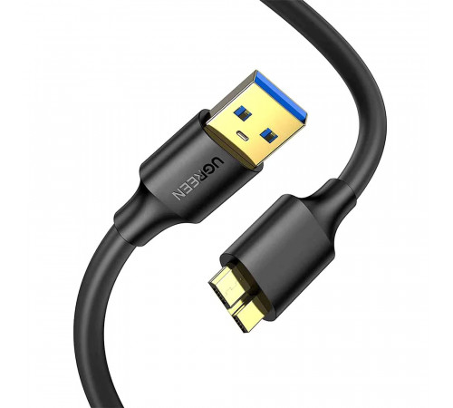 Кабель UGREEN US130 USB 3.0 A Male to Micro USB 3.0 Type B Male Cable 1m (Black) (UGR-10841) (UGR-10841)