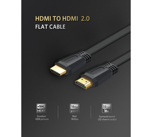 Кабель UGREEN ED015 HDMI Flat Cable 5m (UGR-50821) (UGR-50821)