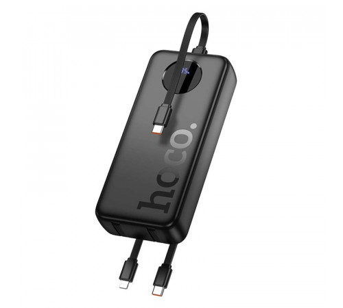 Зовнішній акумулятор HOCO J132A Sabio 22.5W+PD20W fully compatible power bank with 3 cables(20000mAh) Black (6942007632591)