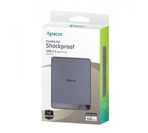 Портативний SSD Apacer AS724 1TB USB 3.2 Gen.2 Type-C Read/Write 500MB/s Mauve (AP1TBAS724M-1)