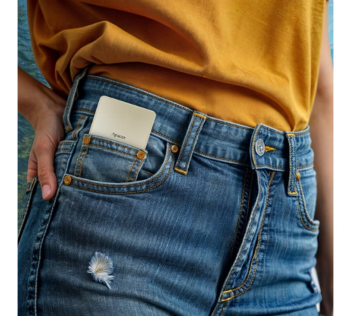 Портативний SSD Apacer AS724 1TB USB 3.2 Gen.2 Type-C Read/Write 500MB/s Cream (AP1TBAS724C-1)