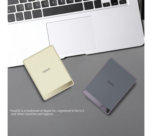 Портативний SSD Apacer AS724 1TB USB 3.2 Gen.2 Type-C Read/Write 500MB/s Cream (AP1TBAS724C-1)