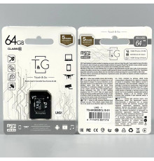 Карта пам'яті T&G 64Gb 10 Class (з адаптером SD)
