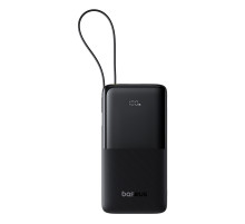 Зовнішній акумулятор Baseus Bipow 2 Digital Display Power Bank With Built-in USB-C Cable 20000mah 20W Cluster Black (P10077101113-01)