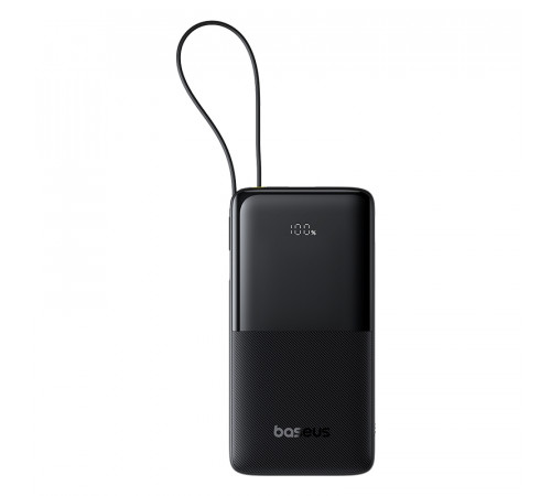 Зовнішній акумулятор Baseus Bipow 2 Digital Display Power Bank With Built-in USB-C Cable 20000mah 20W Cluster Black (P10077101113-01)