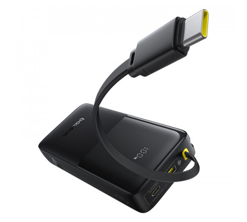 Зовнішній акумулятор Baseus Bipow 2 Digital Display Power Bank With Built-in USB-C Cable 20000mah 20W Cluster Black (P10077101113-01)