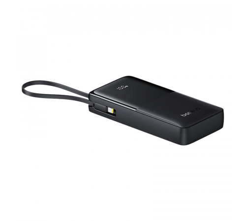 Зовнішній акумулятор Baseus Bipow 2 Digital Display Power Bank With Built-in USB-C Cable 20000mah 20W Cluster Black (P10077101113-01)