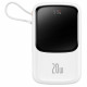 Зовнішній акумулятор Baseus Qpow Pro Digital Display Fast Charge Power Bank 10000mAh 20W iP Edition White（With: Simple charging cable Type-C 3A 0.3m W (PPQD060002)