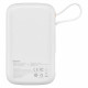 Зовнішній акумулятор Baseus Qpow Pro Digital Display Fast Charge Power Bank 10000mAh 20W iP Edition White（With: Simple charging cable Type-C 3A 0.3m W (PPQD060002)