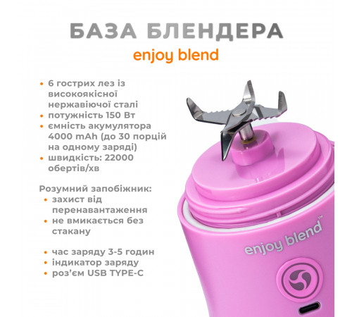Портативний блендер ENJOY BLEND 63738436 ліловий (фіолетовий) (63738436)