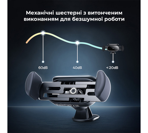 Автотримач для телефона Baseus Steel Cannon pro Solar Electric Car Mount Black (SUGP010001)