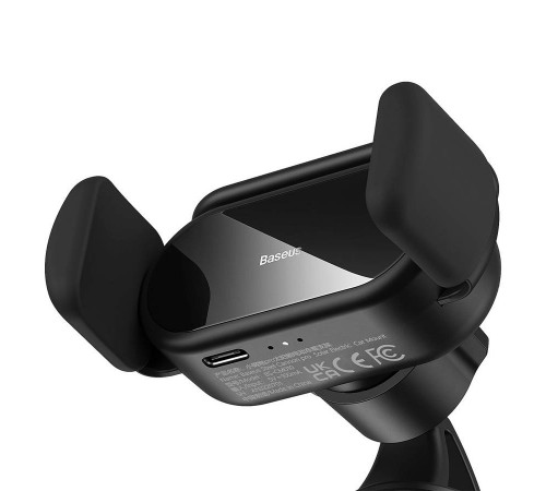 Автотримач для телефона Baseus Steel Cannon pro Solar Electric Car Mount Black (SUGP010001)