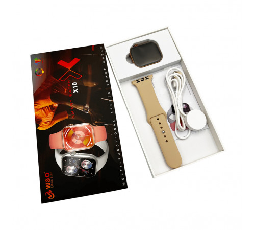 Смарт-годинник W&O X10 46mm. 240 mAh. Amoled+IP67 Gold (WOX10GO)