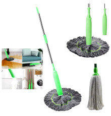 Швабра для сухого та вологого прибирання ЗЕЛЕНА , 2 в 1, 360 дюйма  LY-741 (50) (40)
