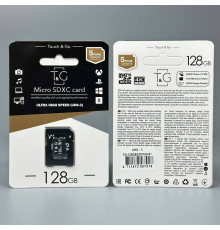 Карта пам'яті T&G 128Gb (UHS-3) 10 Class (з адаптером SD)
