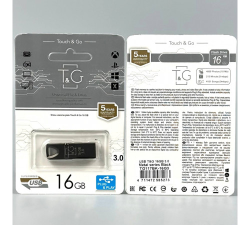 USB флеш T&G 16gb Metal 117