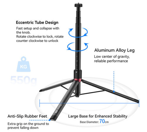 Штатив Ulanzi AT-01 Offset Tripodб 47-152см (T052 AT-01) (T052)