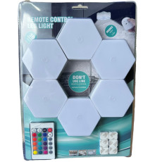 Модульна настінна Шестигранна комбенована Лампа Колірна настінний світильник (40)